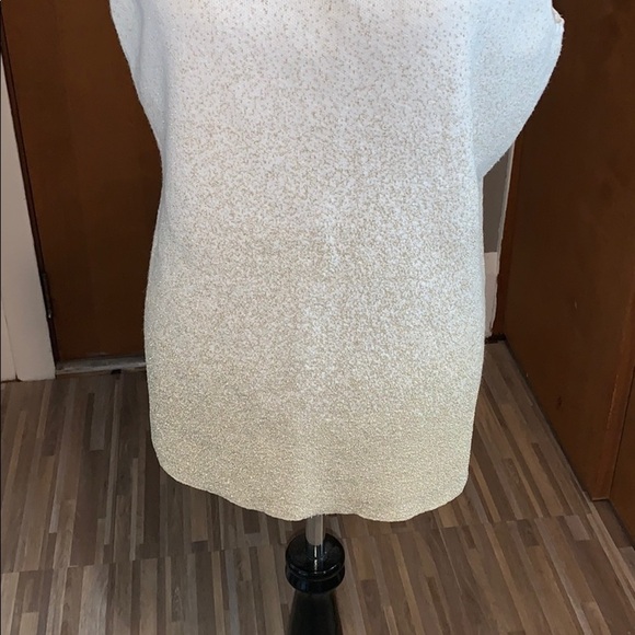 Croft & barrow gold glitter Ombré sweater vest! - Picture 2 of 7